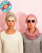 2 Kits Bundle @trustthemojo | The Blueberry Muffin Snood and Headband + Milkshake beanie - Yummy Yarn Version