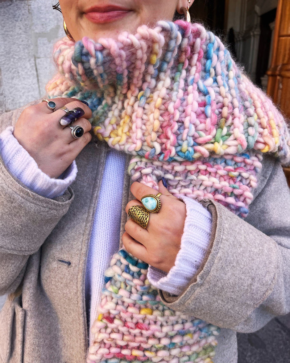 Stitch Sampler Kit: Learn The Basics Knitting Kit - Make your first Snood - Yummy Version