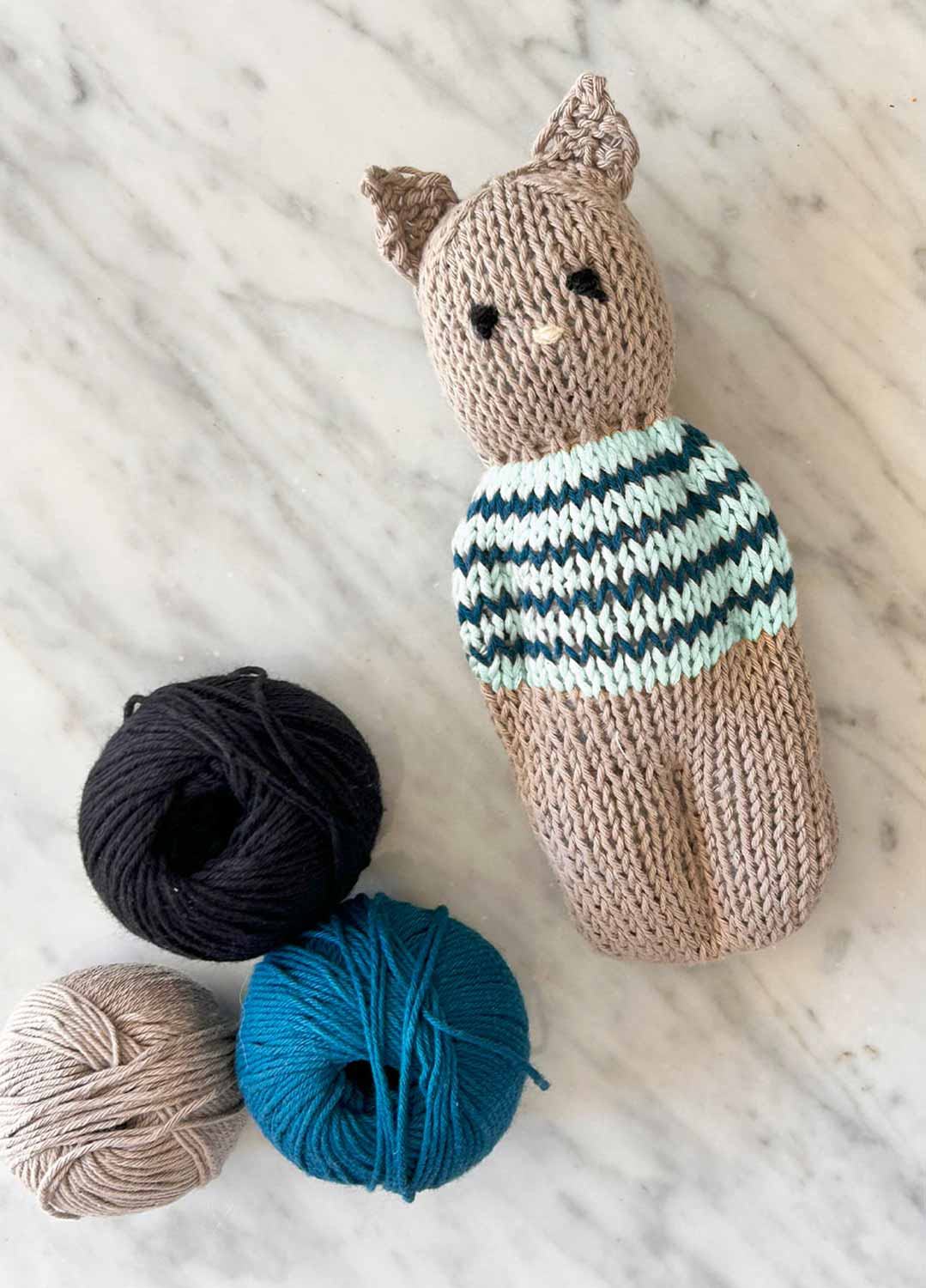 The Knitty Kitty - Beginner Mini Knitted Cat Kit
