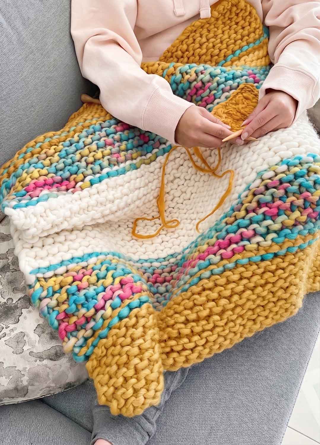 Land Blanket Kit - Yummy Yarn Version