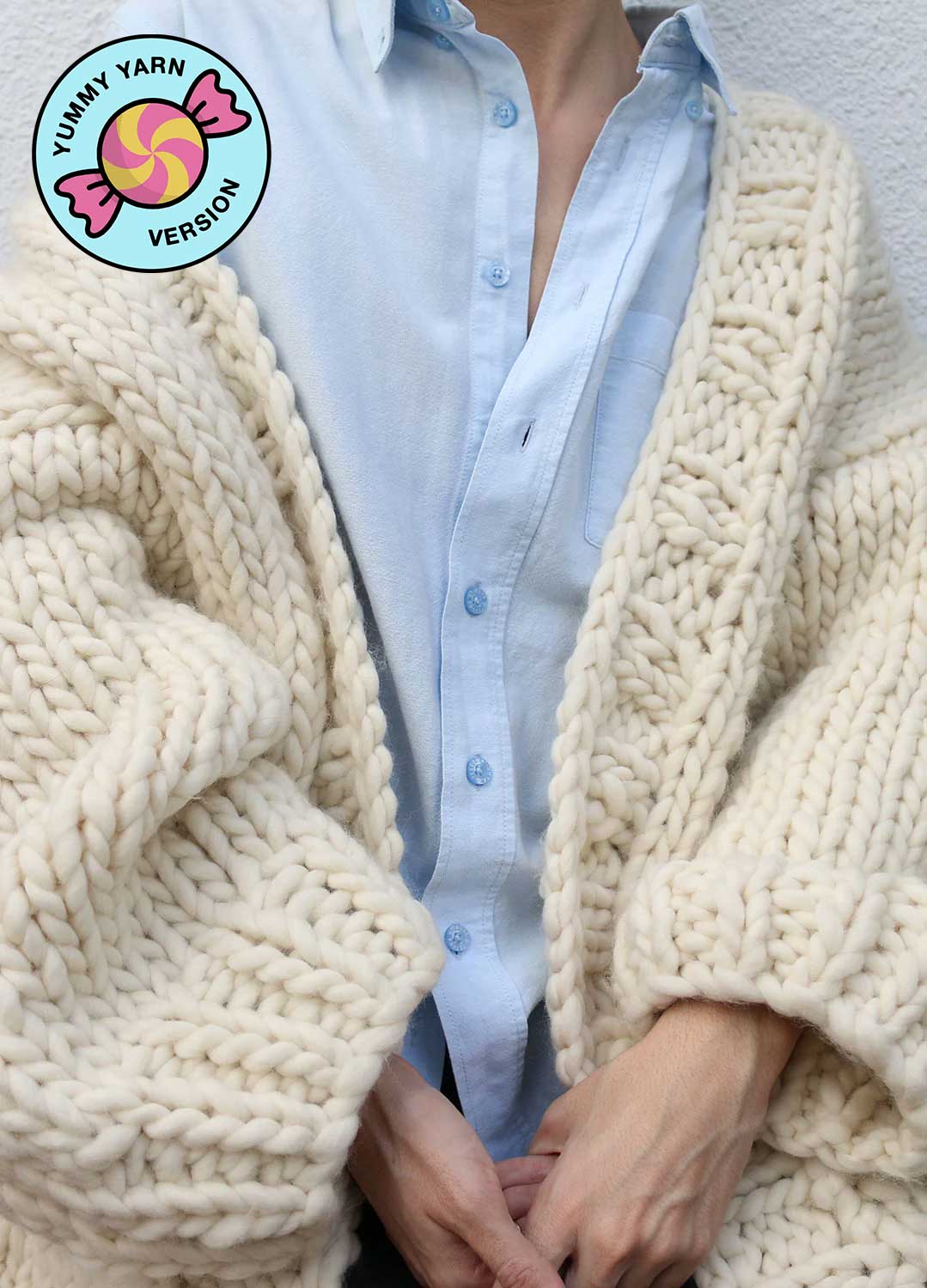 Simone Cardigan Kit -  Yummy Yarn Version